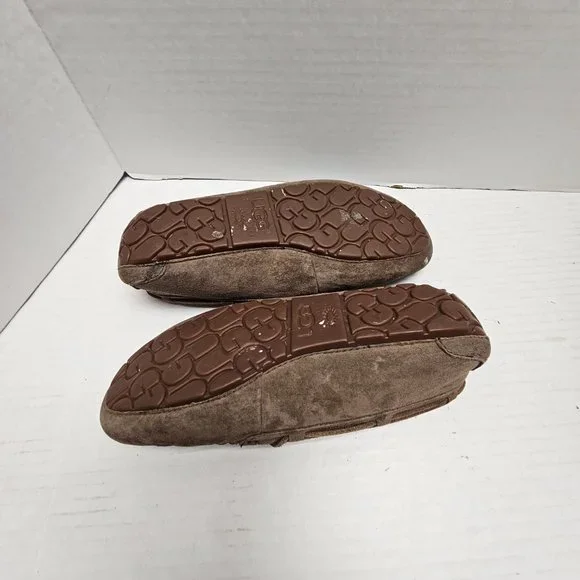 UGG Australia Womens Dakota Suede Sheepskin Moccasin Slip On Brown 5612 9 40 - Picture 13 of 15